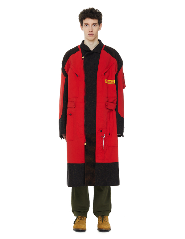 JUNYA WATANABE MAN × Pirelli チェスターコート Junya Watanabe Mixed Pirelli Patched Coat | Garmentory