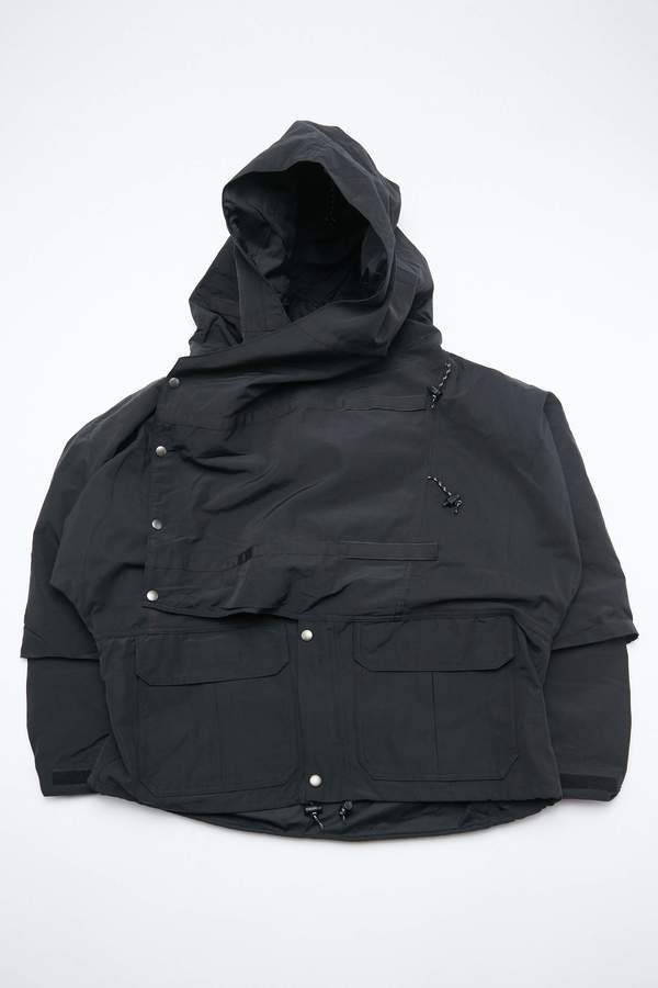 KAPITAL 60/40クロス KAMAKURAアノラックブルゾン ブラック Kapital Kamakura 60/40 Cloth Anorak Blouson - Black | Garmentory