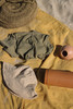 Hakea Linen Beach Blanket - Mustard - Thumbnail 3