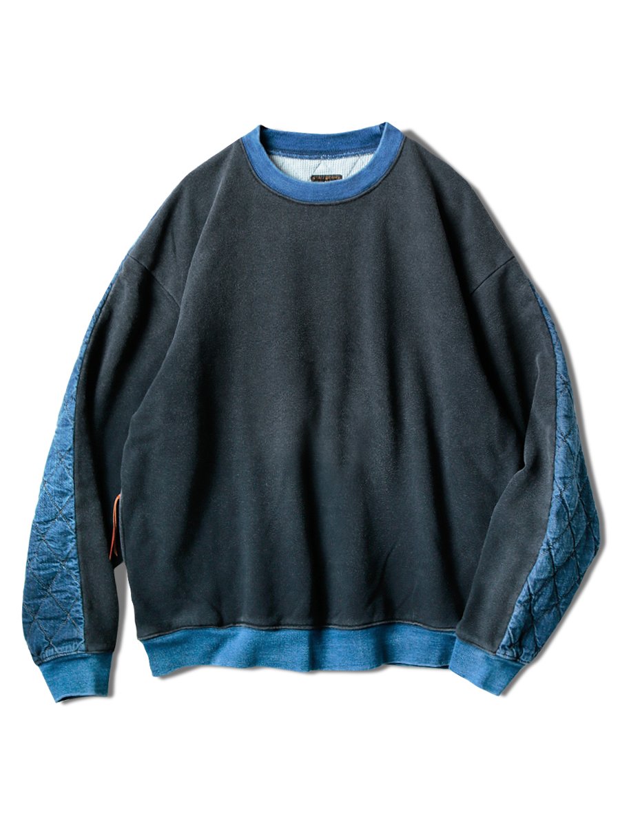 KAPITAL Rainbowy Quilt Big Crewneck in Gray | SVD KSA