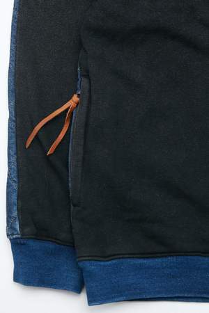 Kapital fleece x denim quilting 2TONE BIG sweatshirt sweater main image 0
