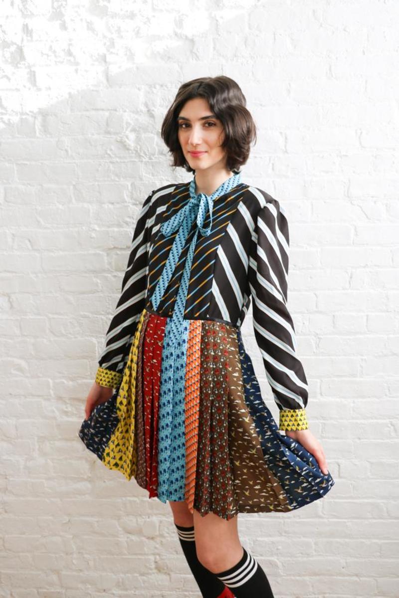 Mary Katrantzou Pleated Mini Dress, Size 8 | Garmentory