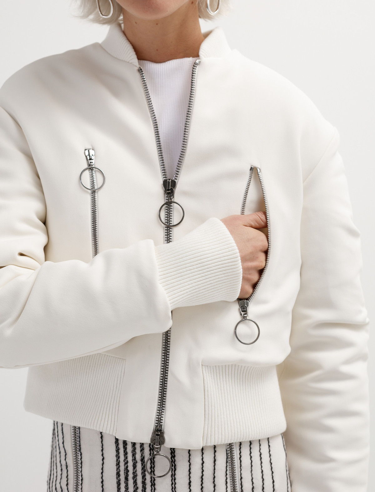 Etienne Deroeux MA-1 Jacket - white - Image 8 of 9