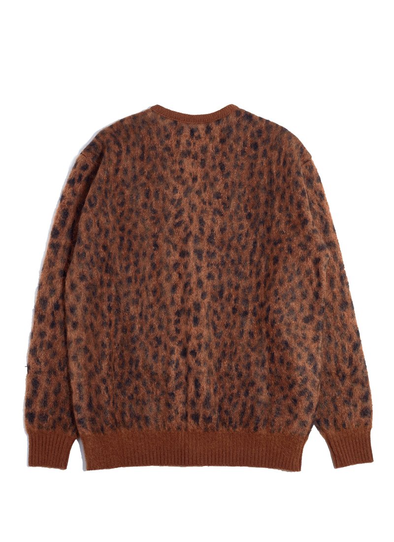 Wacko Maria Leopard Mohair Cardigan - Brown | Garmentory