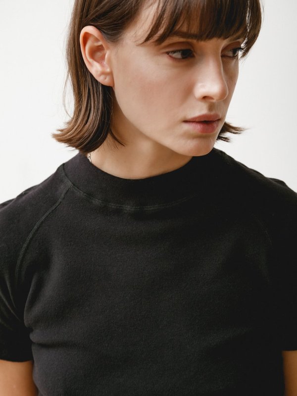 Priory Dive Tee - Stretch Knit Black Priory Dive Tee - Stretch Knit Black