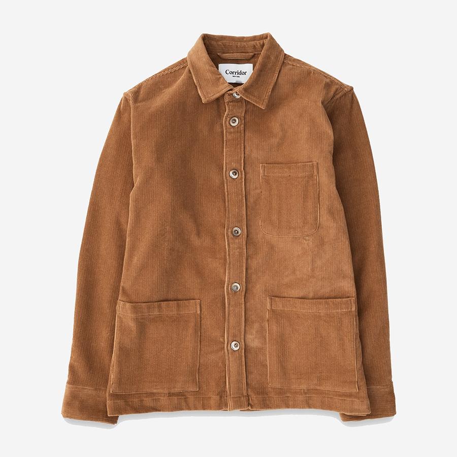 brown corduroy zip up jacket