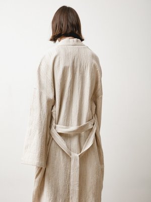 Priory Fan Robe - Natural Jacquard Cream Priory Fan Robe - Natural Jacquard Cream