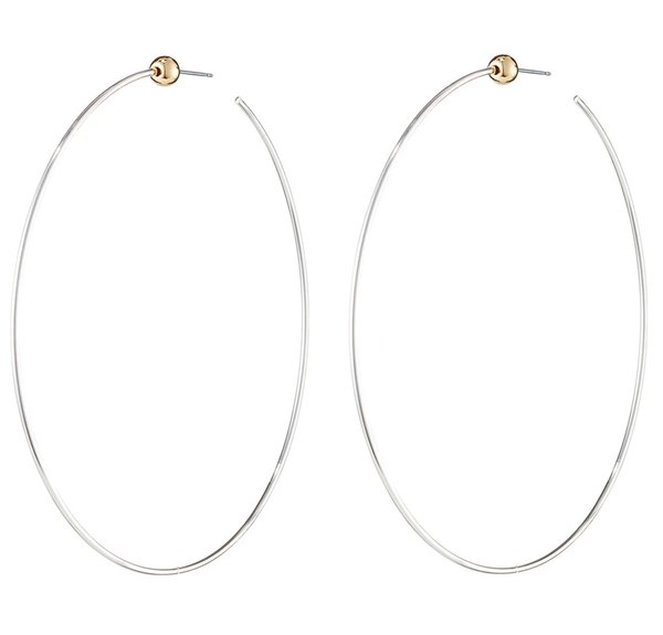 Jenny Bird Icon Hoops - Rhodium/Gold Jenny Bird Icon Hoops - Rhodium/Gold