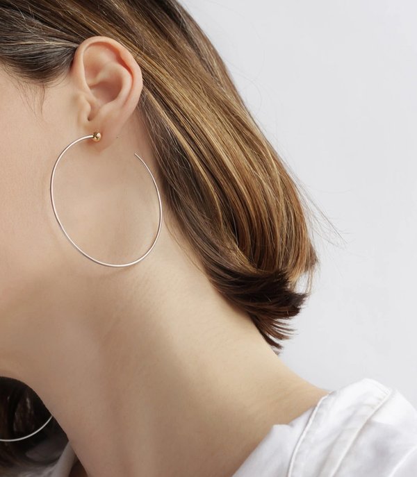Jenny Bird Icon Hoops - Rhodium/Gold Jenny Bird Icon Hoops - Rhodium/Gold
