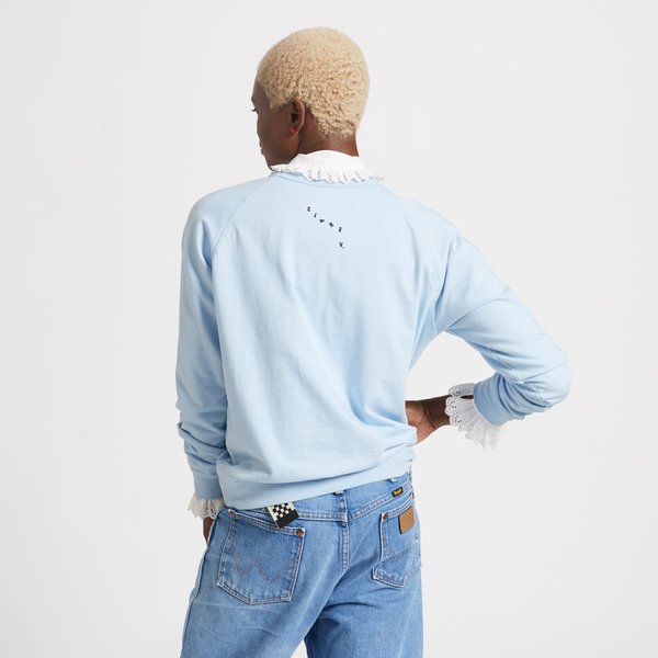 Clare V. Charmant Sweatshirt - Light Blue Clare V. Charmant Sweatshirt - Light Blue