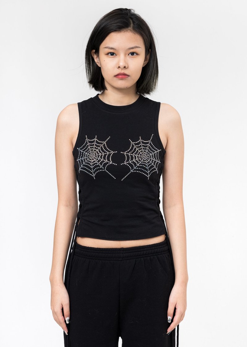 【Ashley Williams】★関税送料込★ Crystal Marley ジーンズ Ashley Williams 'Cobwebs' Sexy with Rainbow Crystals Top