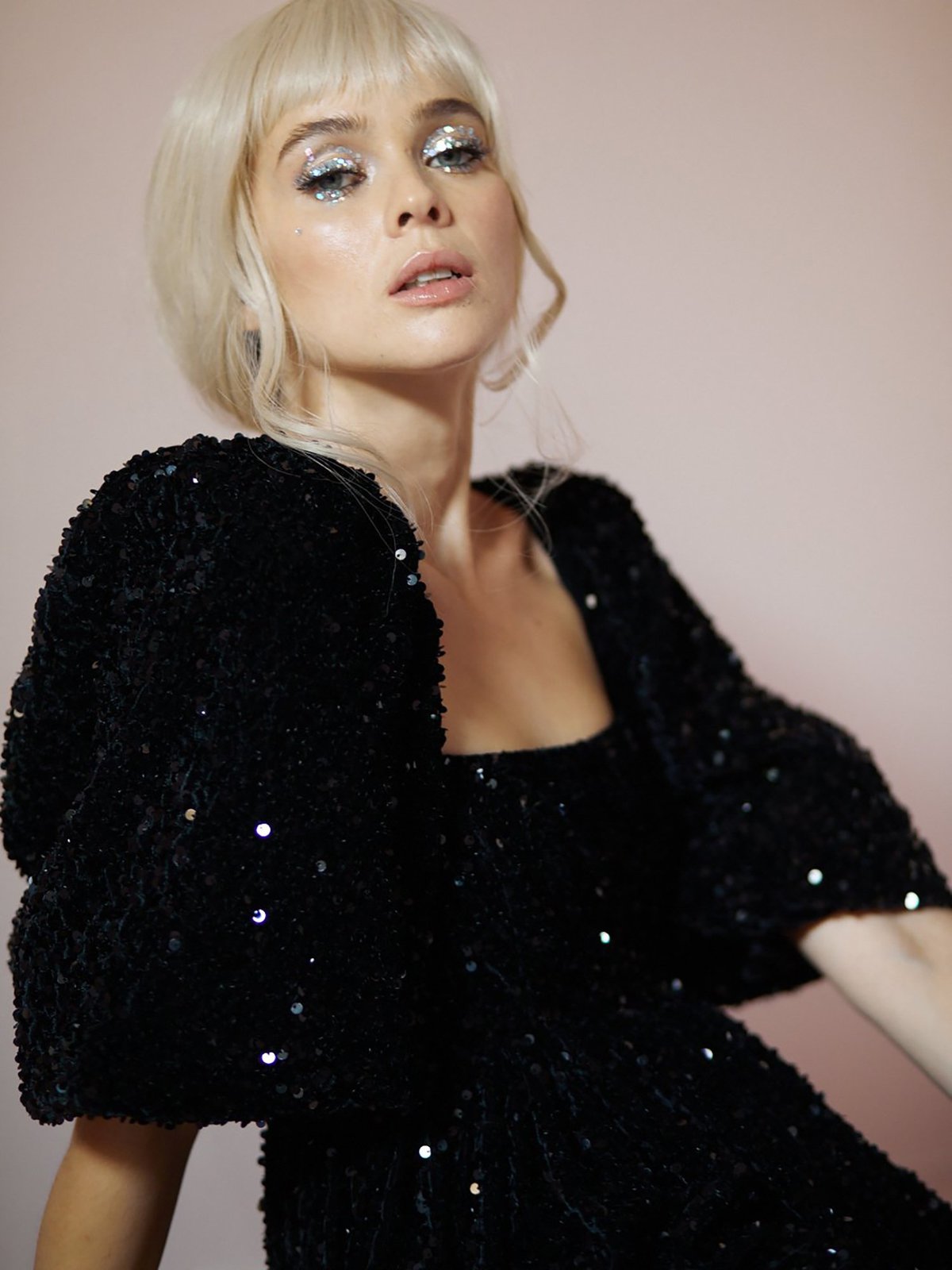 sequin selkie dress Selkie Sequin Princess Dress - Black