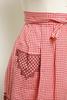 VINTAGE GINGHAM APRON  - RED/BLACK STITCH - Thumbnail 2