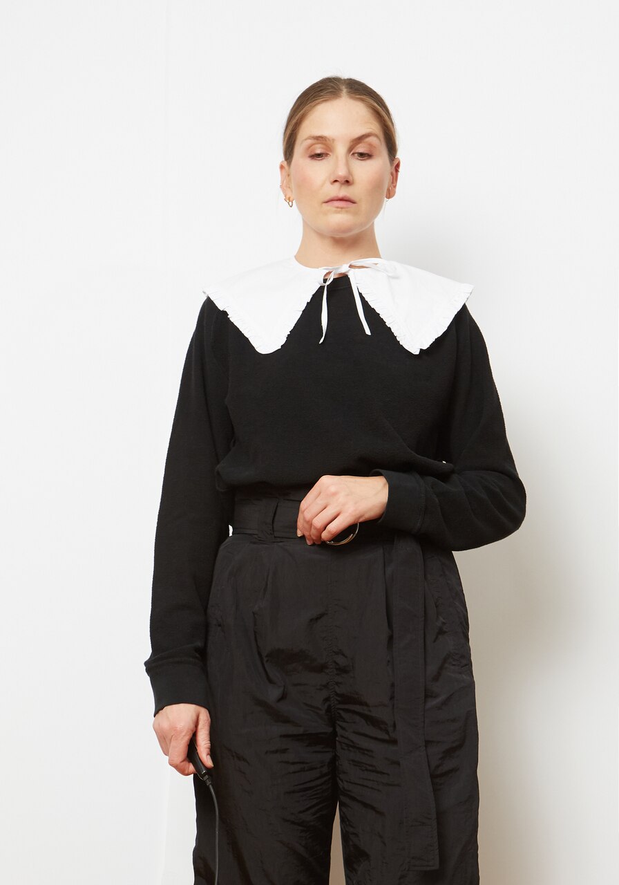 Ganni Cotton Poplin Collar - White 