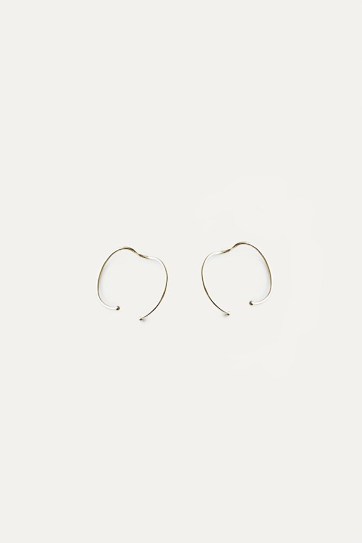 Kathleen Whitaker Small Moon Earrings - 14k Gold - Image 2 of 2