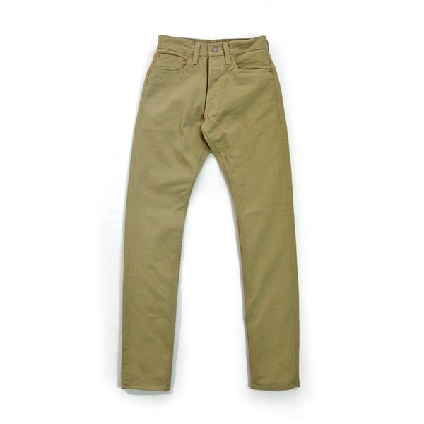 Pure Blue Japan 12oz Selvedge Twill Relaxed Fit Chino - Wash Beige