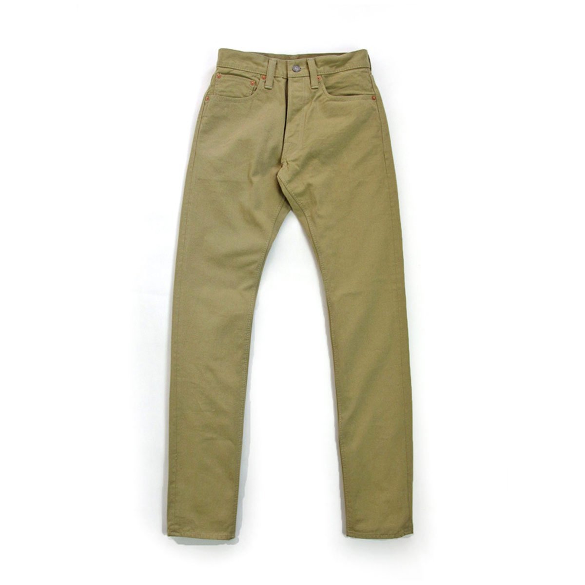 Pure Blue Japan 12oz Selvedge Twill Relaxed Fit Chino - Wash Beige - Image 1 of 1