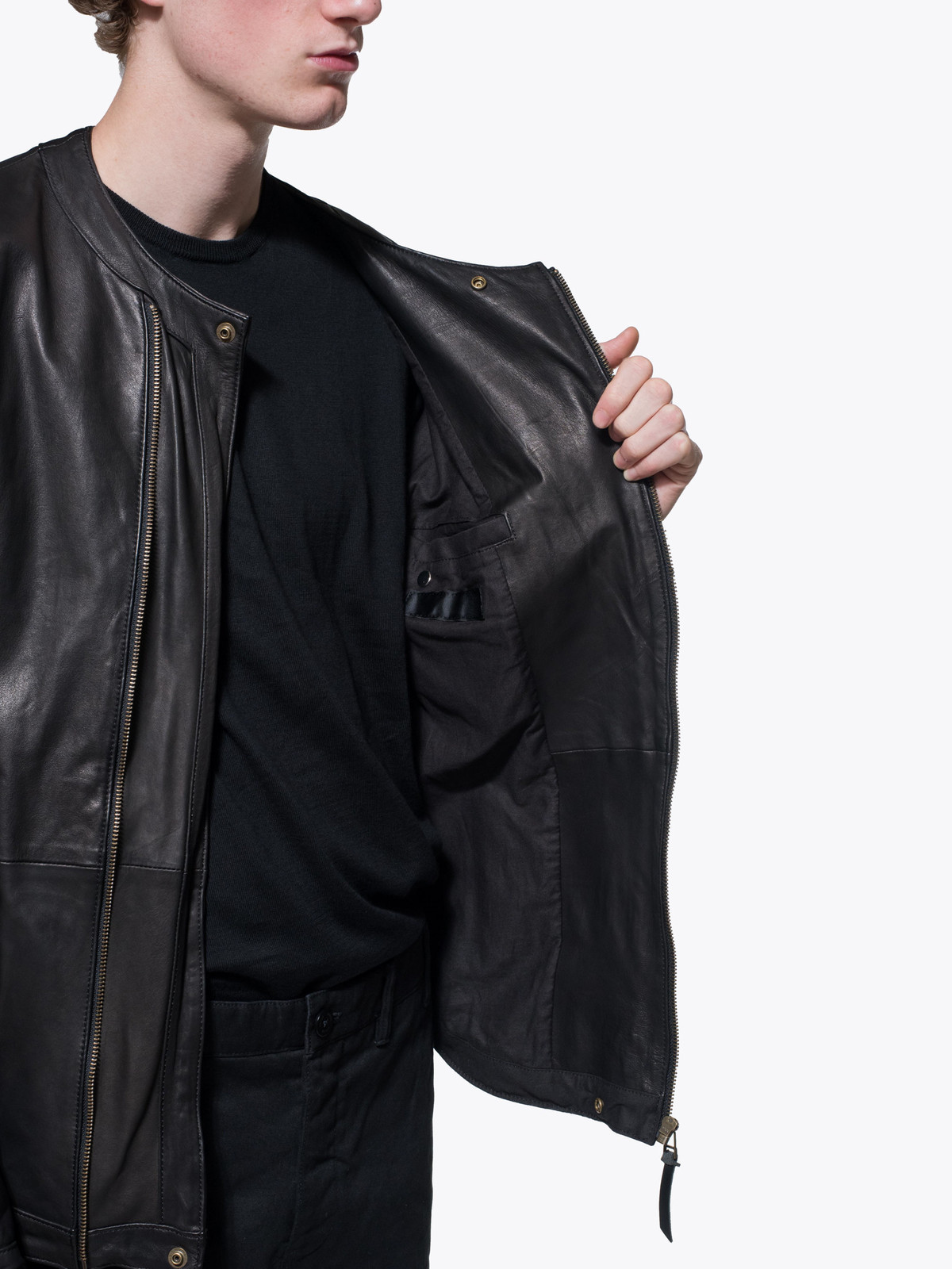 Men's Robert Geller Leather Jacket | Garmentory