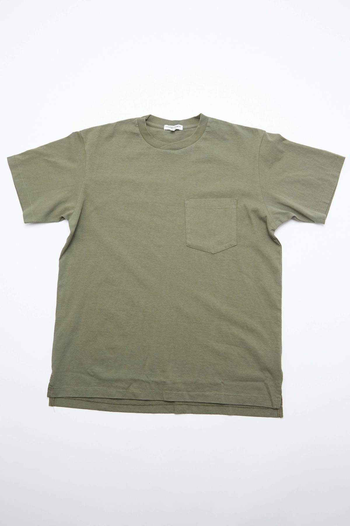 Engineered Garments Workaday Plain Cross Crew Neck T-Shirt - Olive 