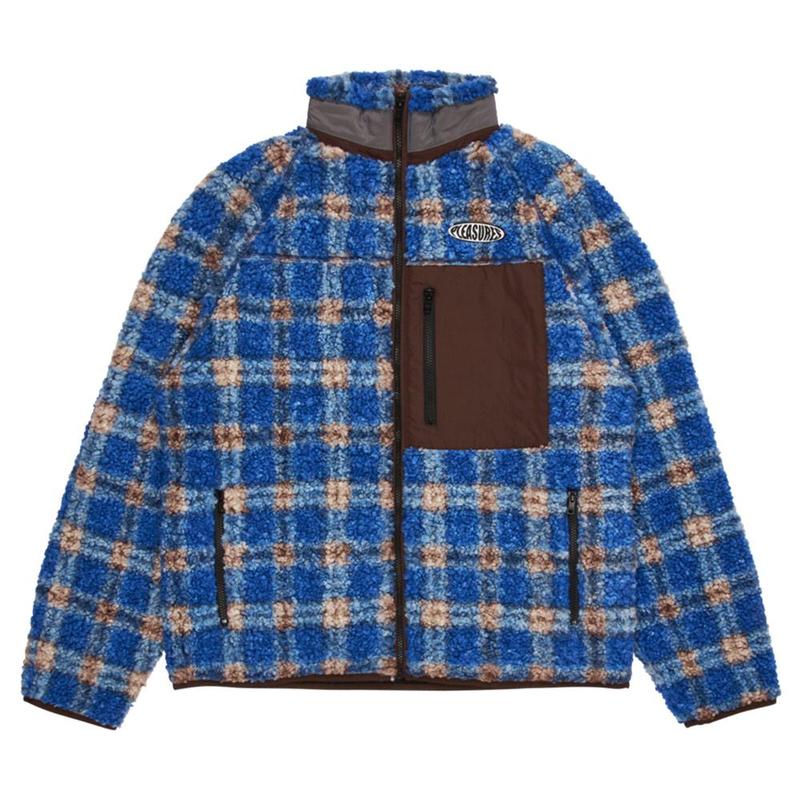 PLEASURES Wraith Poodle Polar Fleece Jacket - Blue | Garmentory