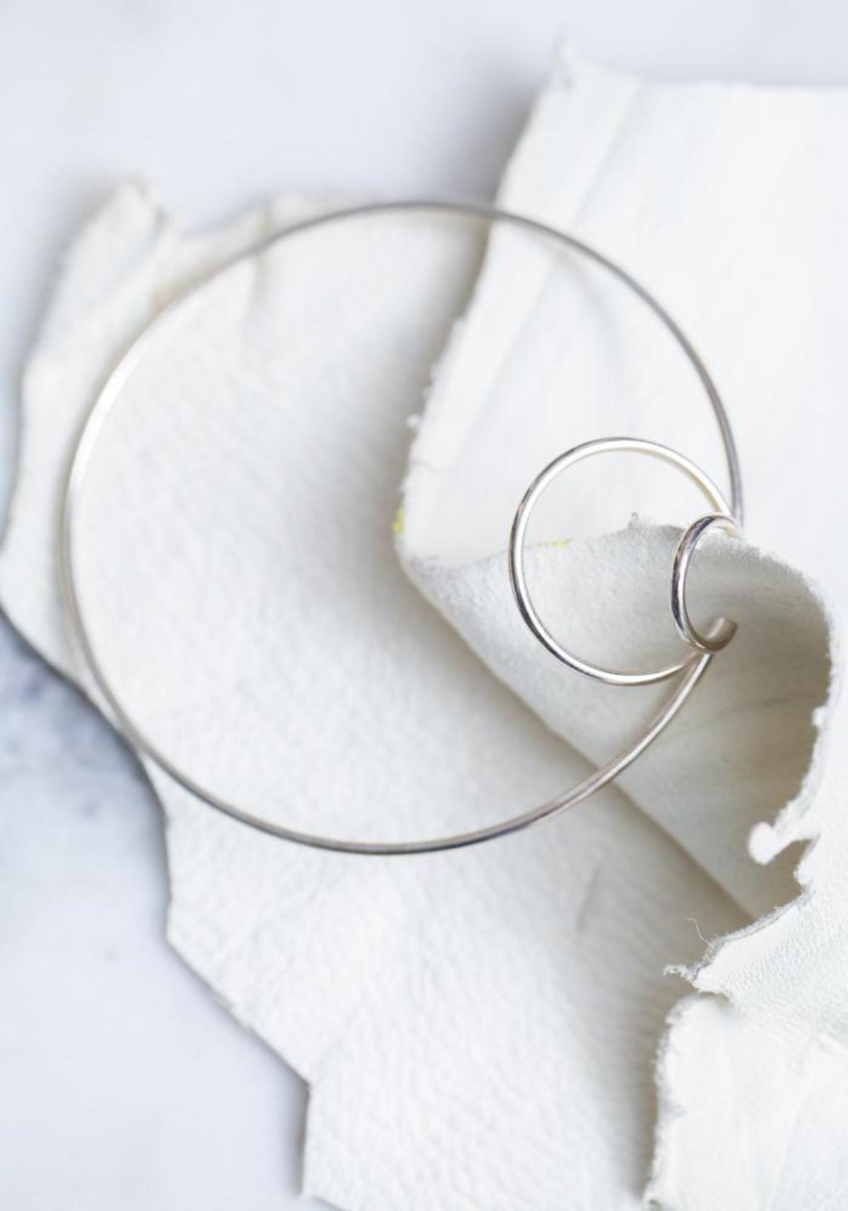Saskia Diez Bold Wire Triple Big Earcuff - Sterling Silver
