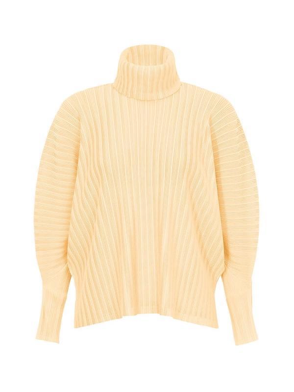 Pleats Please by Issey Miyake Rib Pleats December Top - Ivory