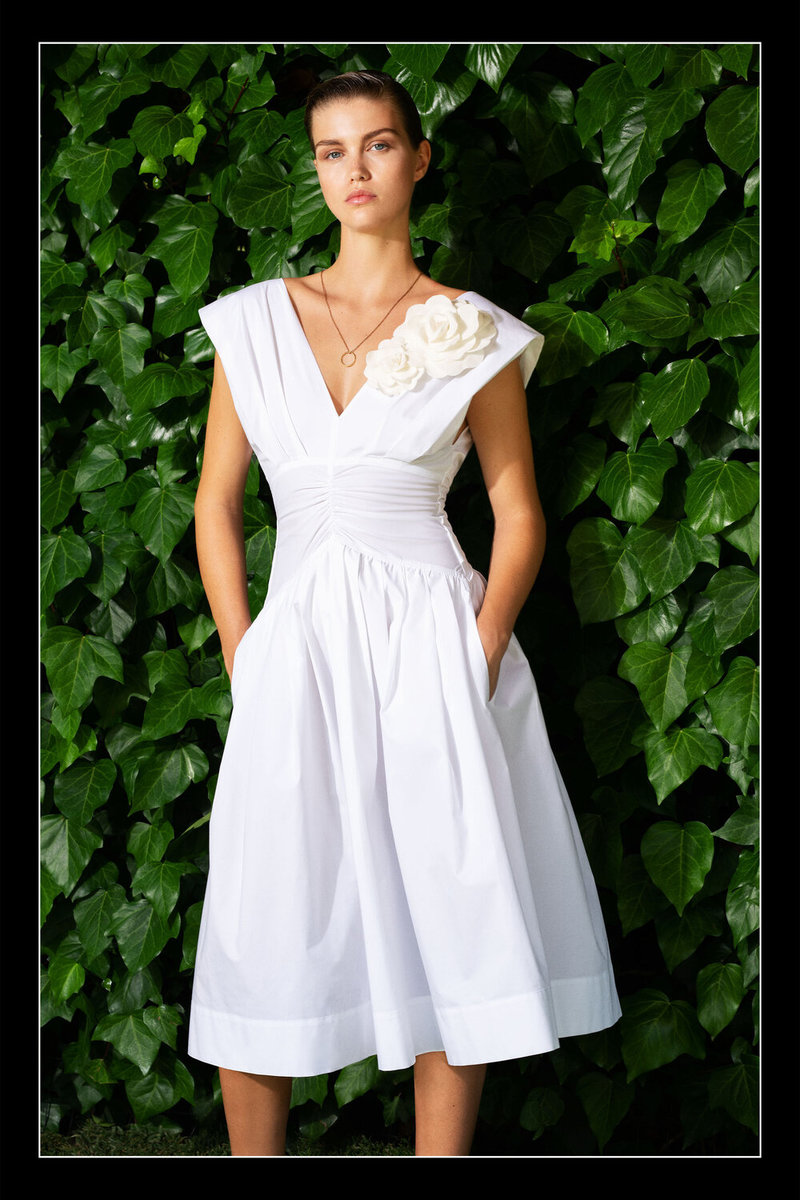 ワンピース PHILOSOPHY DI LORENZO SERAFINI Woman Dress White 04450735 Philosophy Di Lorenzo Serafini Cotton Midi Dress | White