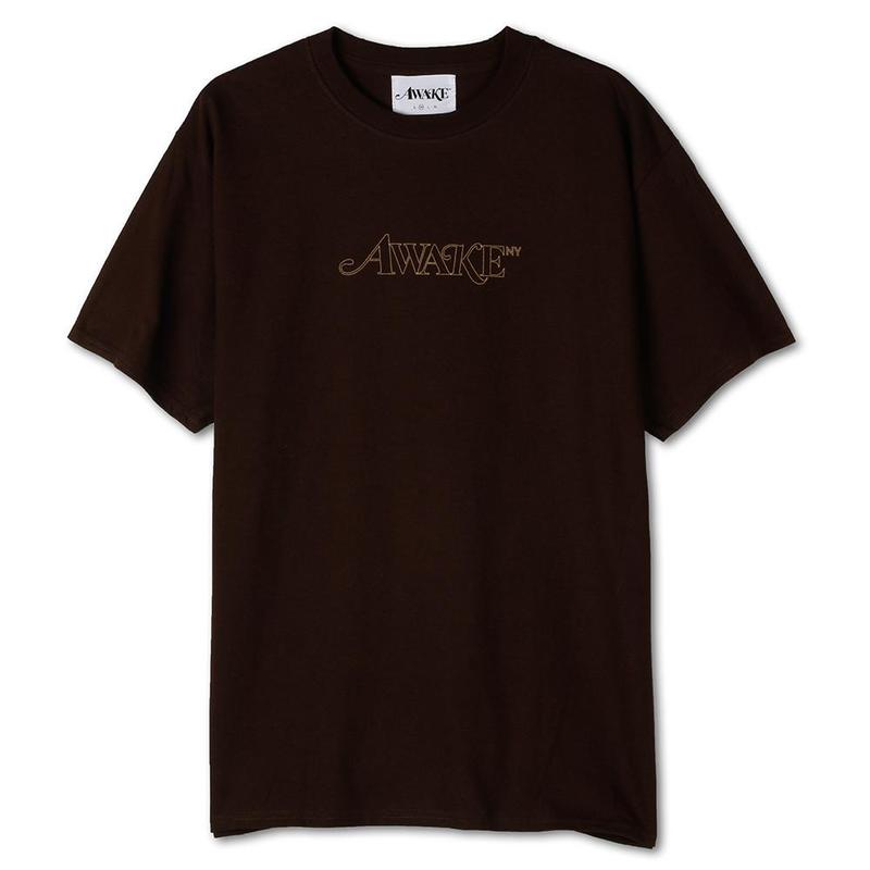 Awake NY Classic Outline Logo Tee shirt - Brown | Garmentory