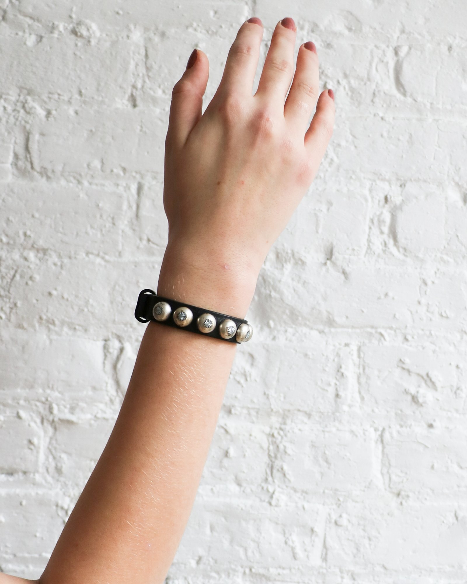 PRE-LOVED Ronald Pineau Leather Bracelet - black | Garmentory