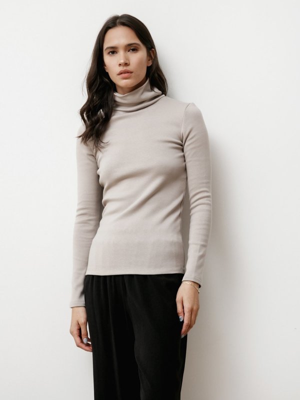 Priory Torretto Turtleneck - Stretch Knit Slate Priory Torretto Turtleneck - Stretch Knit Slate