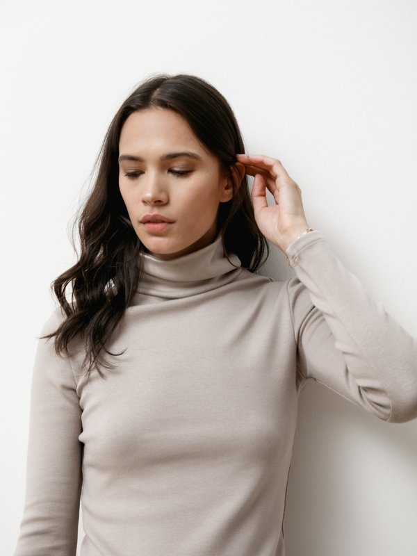 Priory Torretto Turtleneck - Stretch Knit Slate Priory Torretto Turtleneck - Stretch Knit Slate