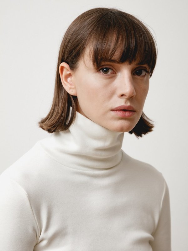 Priory Torretto Turtleneck - Stretch Knit Snow Priory Torretto Turtleneck - Stretch Knit Snow
