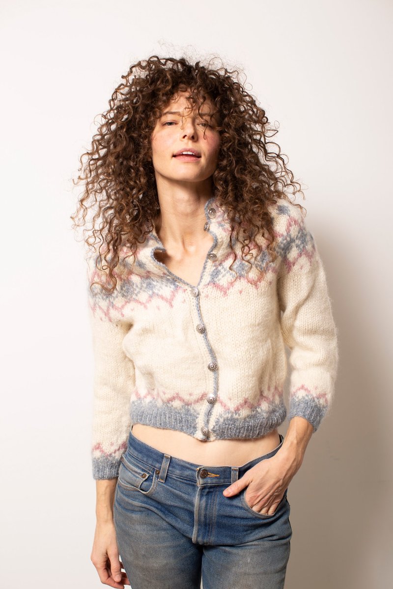 vintage fair isle cardigan