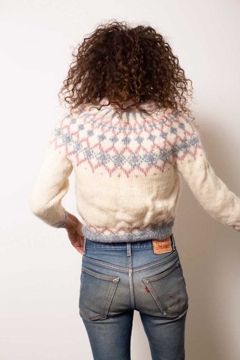 vintage fair isle cardigan