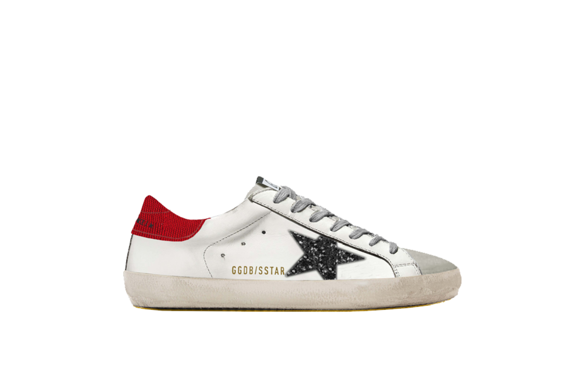 スニーカー GOLDEN GOOSE Women Sneakers GWF00327 F00685610757 White Women's Super-Star in black leather with white leather star