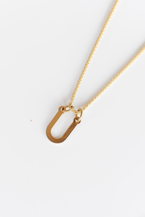 Vintage 9K SMALL U CHARM - 9k Gold Vintage 9K SMALL U CHARM - 9k Gold