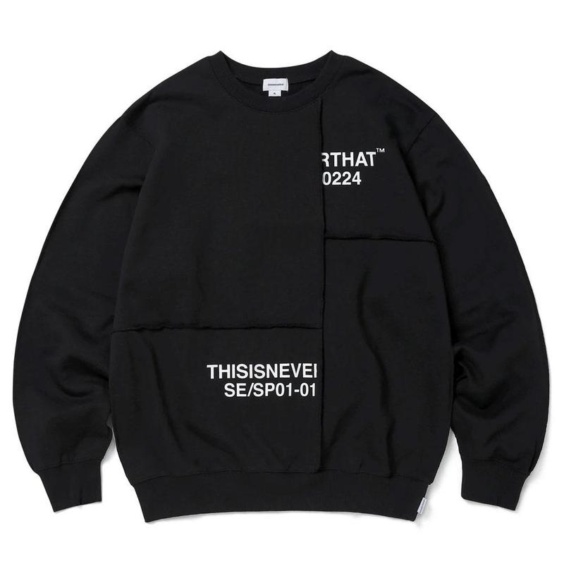【THISISNEVERTHAT】Paneled Sports Crewneck Off Black Paneled Sports Crewneck – thisisneverthat® JP