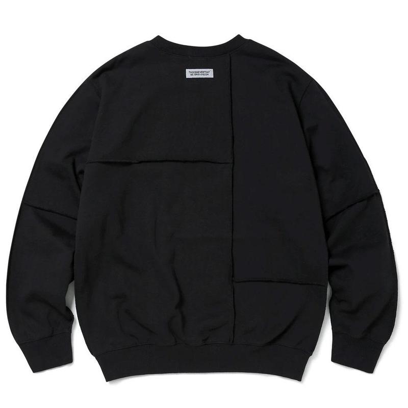 ThisIsNeverThat CP-Paneled Crewneck - Black | Garmentory