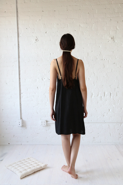 Elsa Esturgie Piano slip dress - black Elsa Esturgie Piano slip dress - black