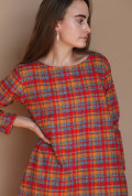 Me and Arrow Fuzzy Red Plaid Dress Me and Arrow Fuzzy Red Plaid Dress