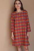 Me and Arrow Fuzzy Red Plaid Dress Me and Arrow Fuzzy Red Plaid Dress