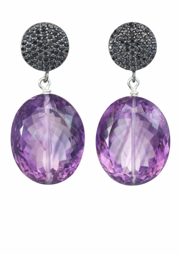 Margo Morrison Cushion Cut Amethyst Earrings Margo Morrison Cushion Cut Amethyst Earrings