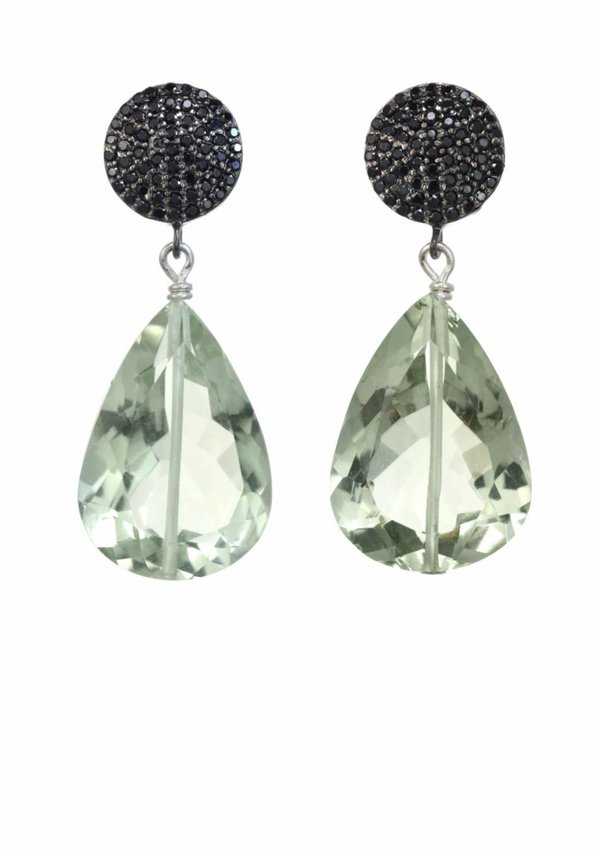 Margo Morrison Cushion Cut Amethyst Earrings - Green Margo Morrison Cushion Cut Amethyst Earrings - Green