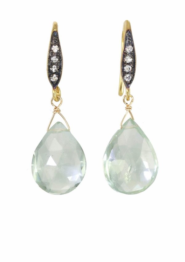 Margo Morrison Faceted Amethyst Teardrop Earrings - Green Margo Morrison Faceted Amethyst Teardrop Earrings - Green