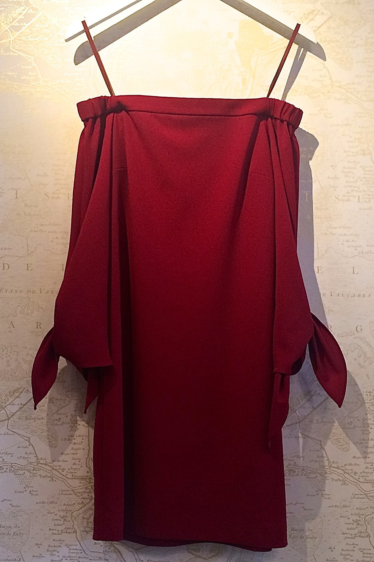 tibi off the shoulder dress NWT AUTH TIBI Off Shoulder Tie Sleeve Dress in Morning Blue $345