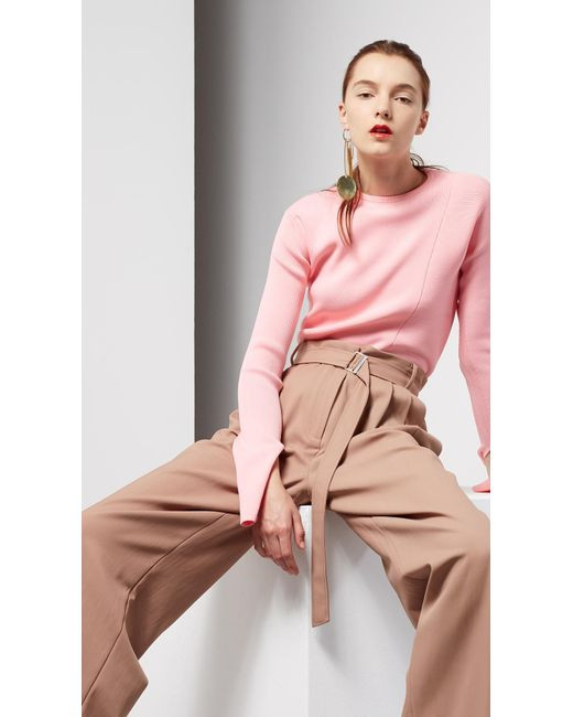 Tibi Ribbed Asymmetrical Knit Top Tibi Ribbed Asymmetrical Knit Top