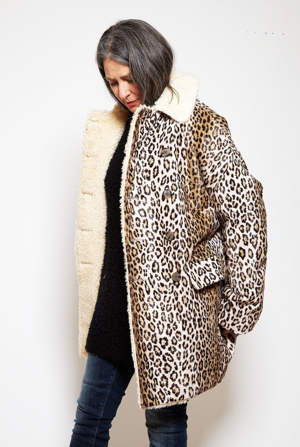 r13 leopard coat