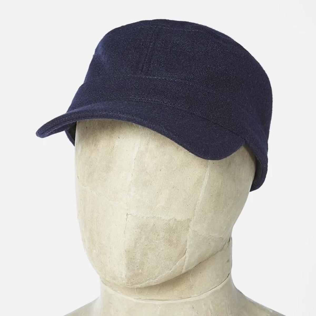 Wool Field Cap Universal Works Field Cap - Navy Melton Wool | Garmentory