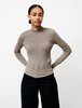 Hache Thin Cable Knit sweater - Taupe - Thumbnail 1