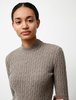 Hache Thin Cable Knit sweater - Taupe - Thumbnail 2